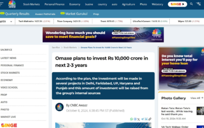 Omaxe plans to invest Rs 10,000 crore in next 2-3 years